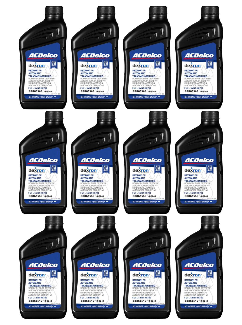 Dexron VI Full Synthetic Automatic Transmission Fluid 1 qt Case of 12 J6601