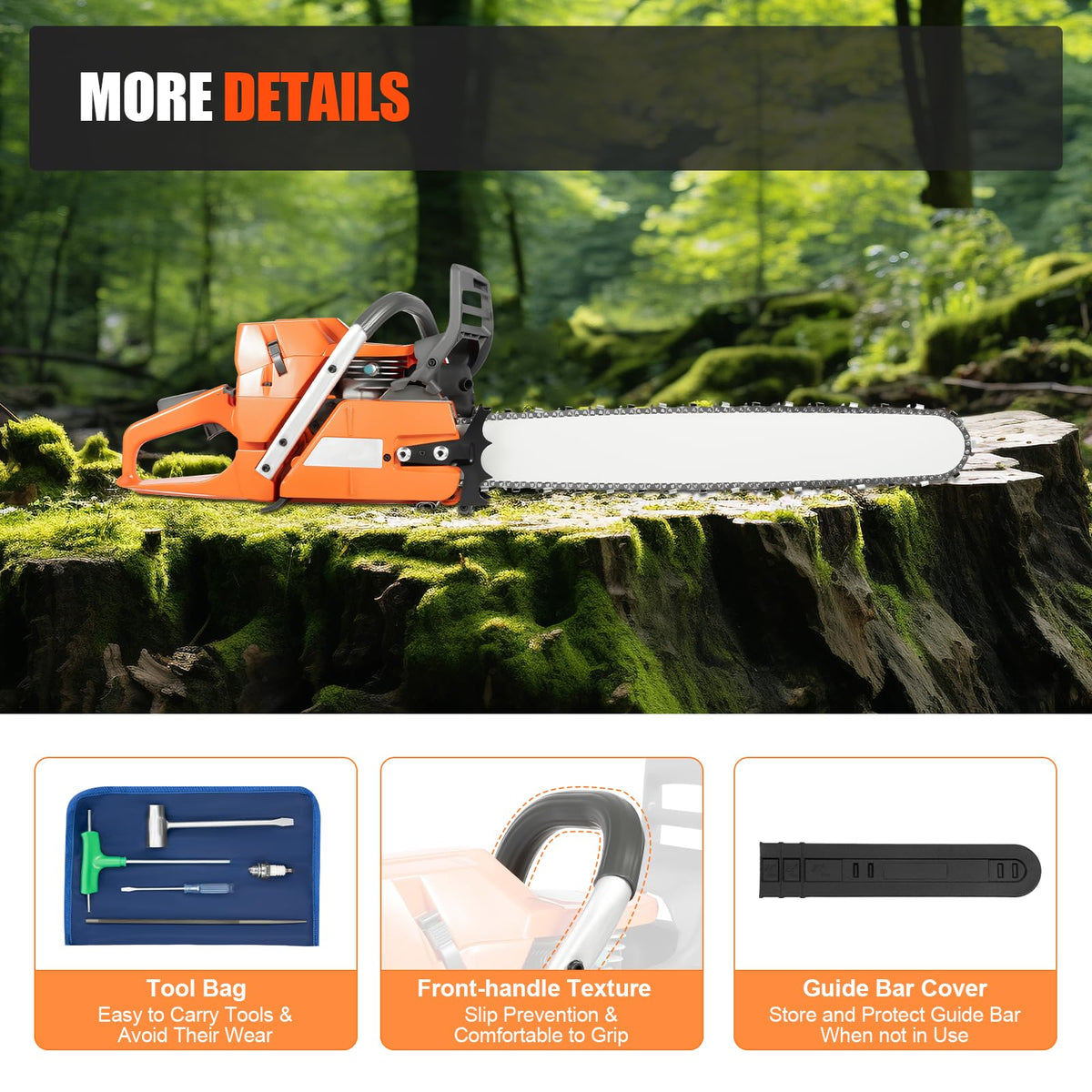 24'' 72CC 2-Stroke Gas Chainsaw H54179