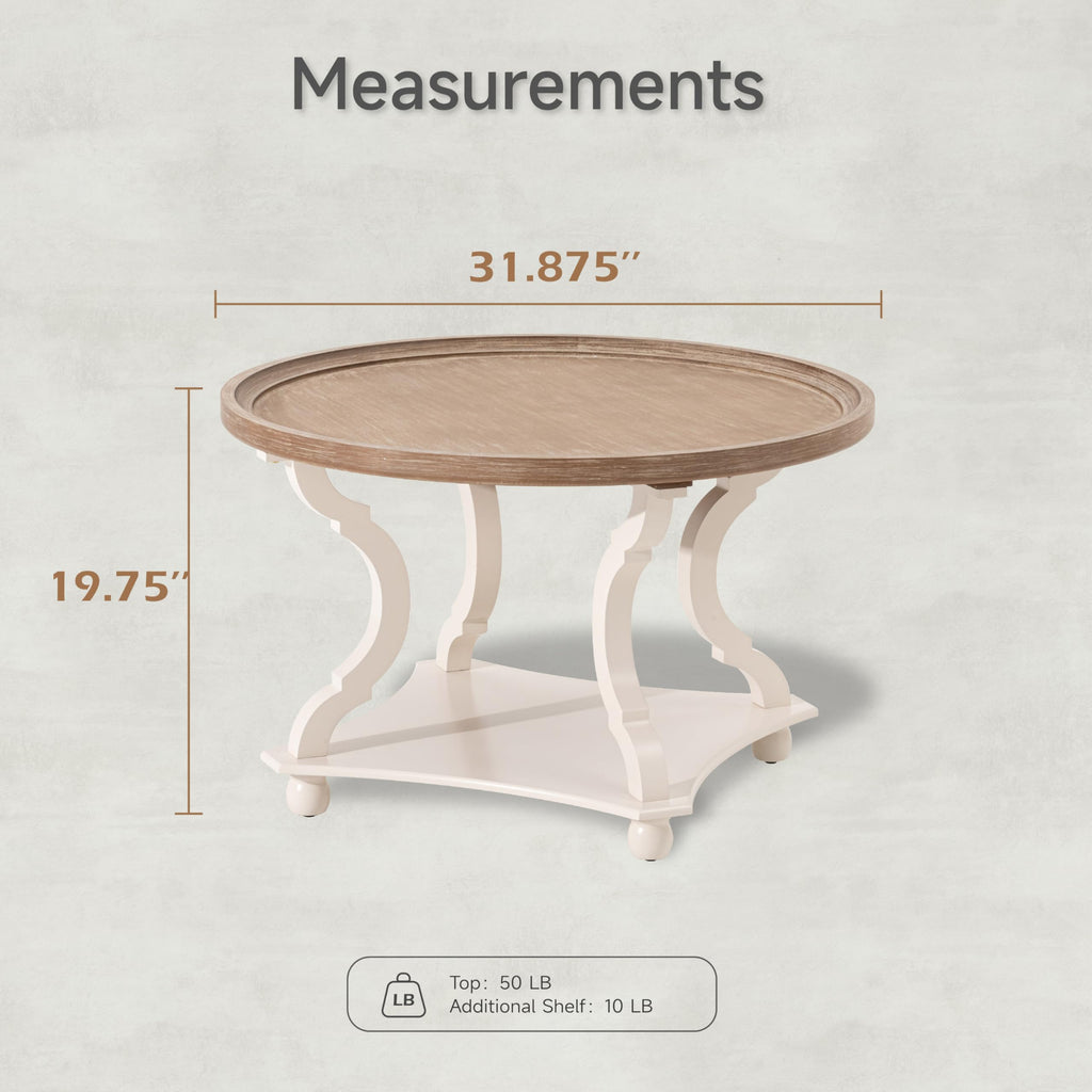 Round Wood Coffee Table Q891