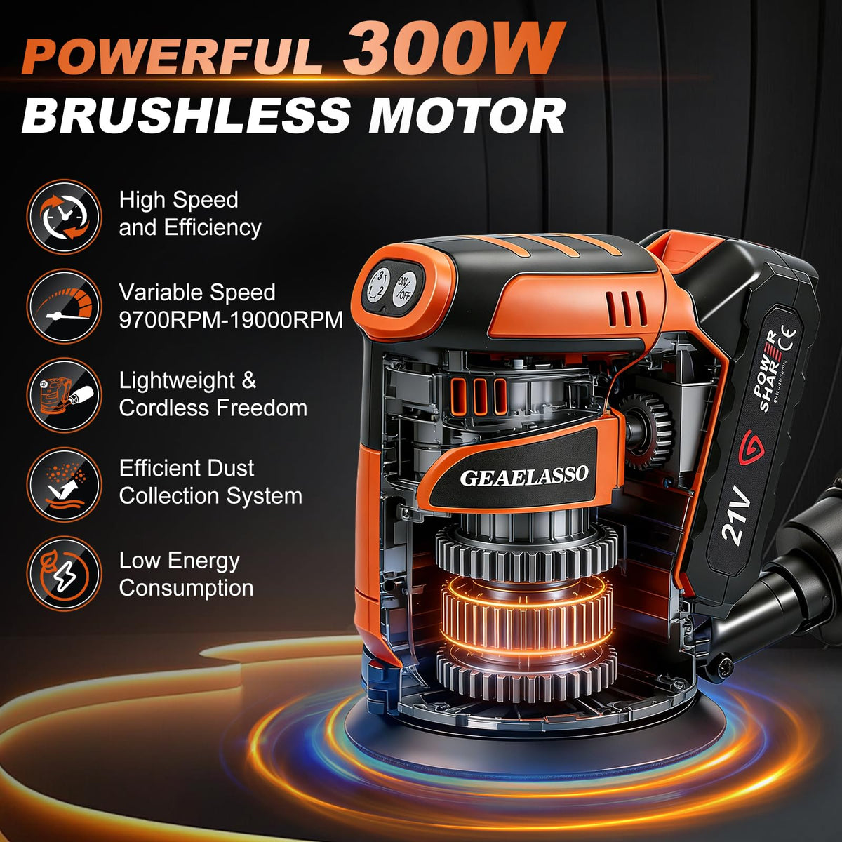 Cordless Random Orbital Sander 5 Inch A56475