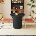 31.5" Round Dining Table with Fluted Wood Base I521