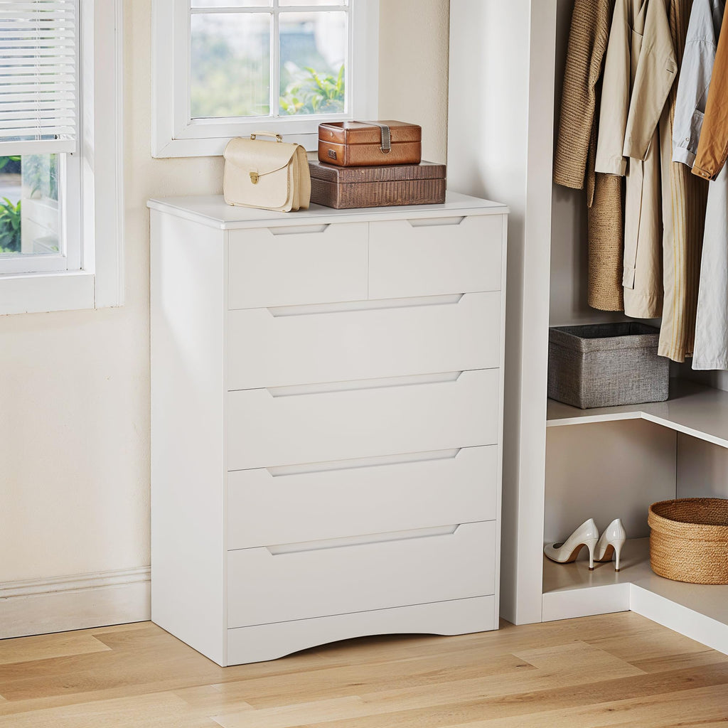 White 6 Drawer Dresser U992