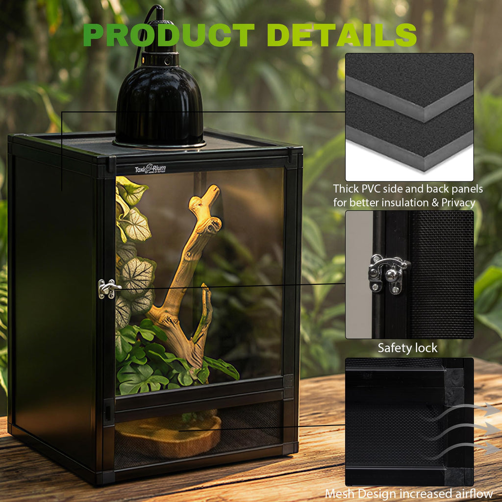18"x18"x36" Aluminum Reptile Enclosure with Screen & Acrylic Doors I82861