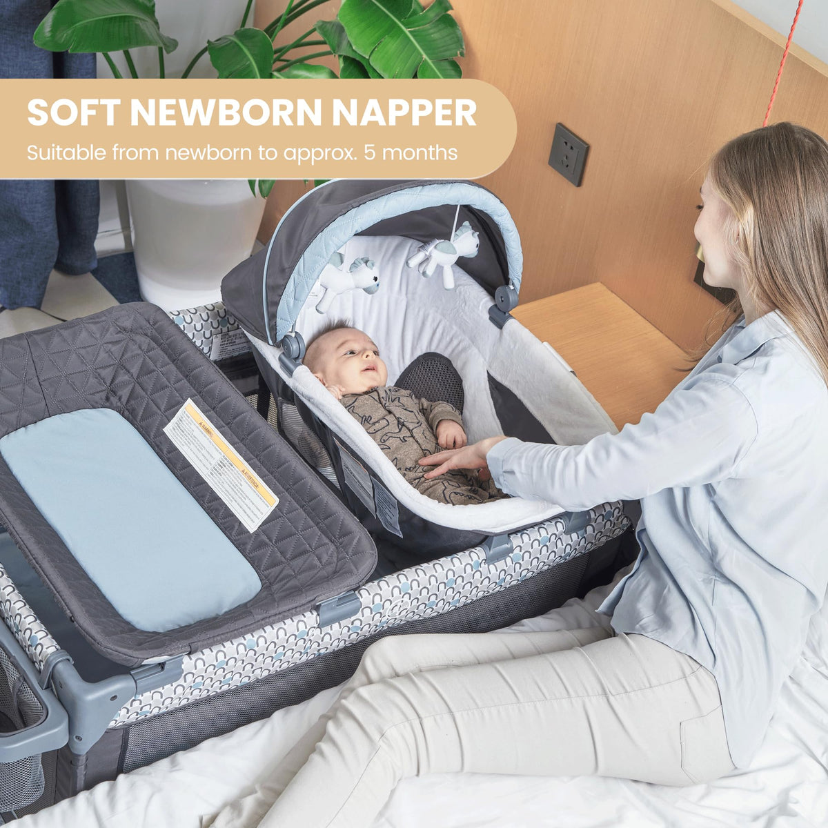 5 in 1 Foldable Baby Crib Playpen E694775