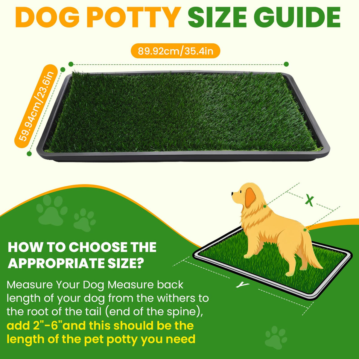 Artificial Grass Dog Potty Pad with Tray N4471