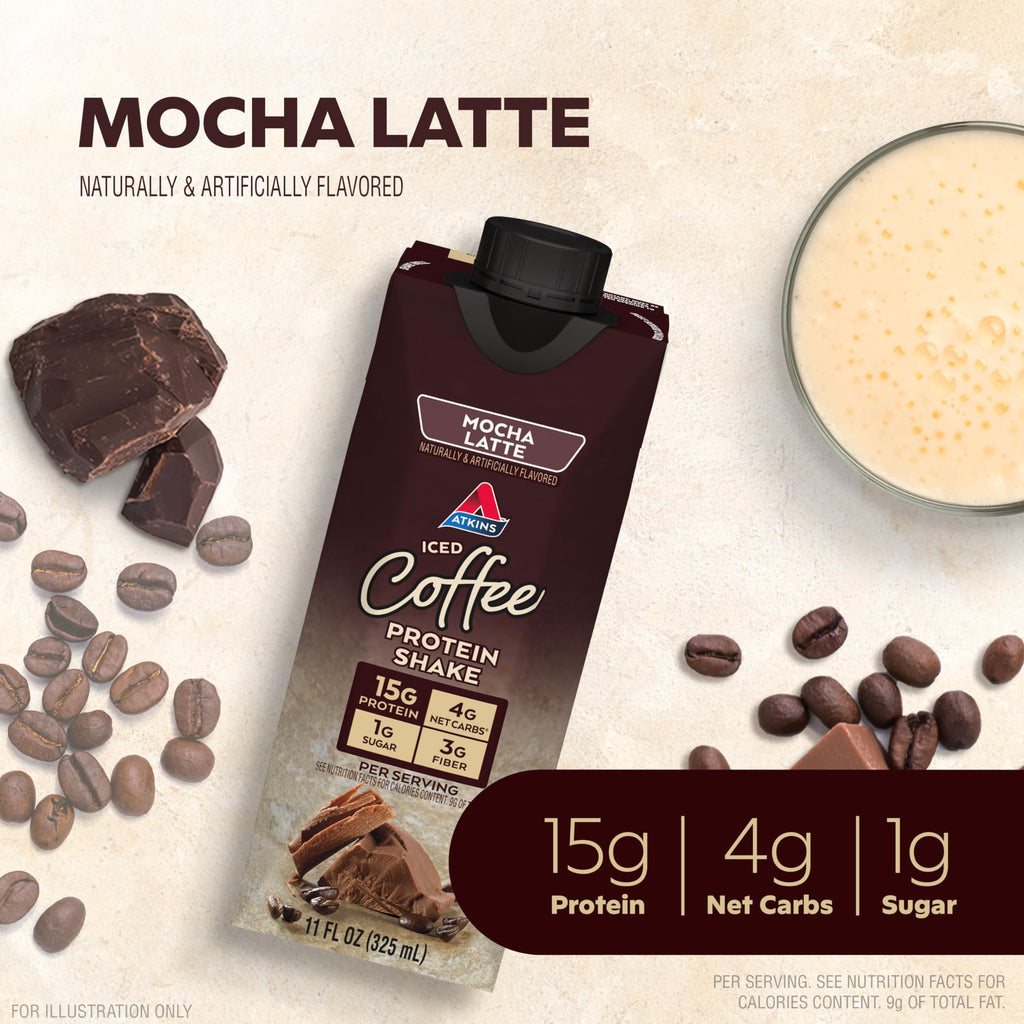 Chocolate Banana & Mocha Latte Protein Shake, 15g Protein, Keto Friendly P572