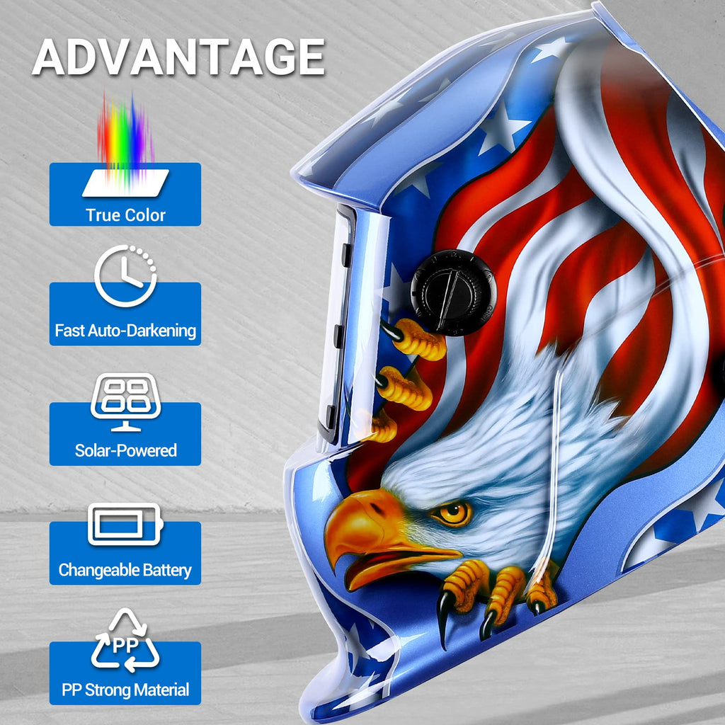 Auto Darkening Solar Powered Welding Helmet T156640