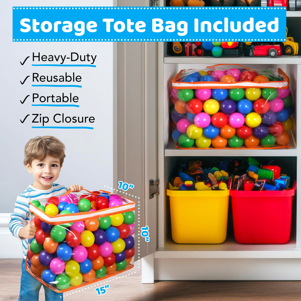 Ball Pit Balls with Reusable Storage Bag E278