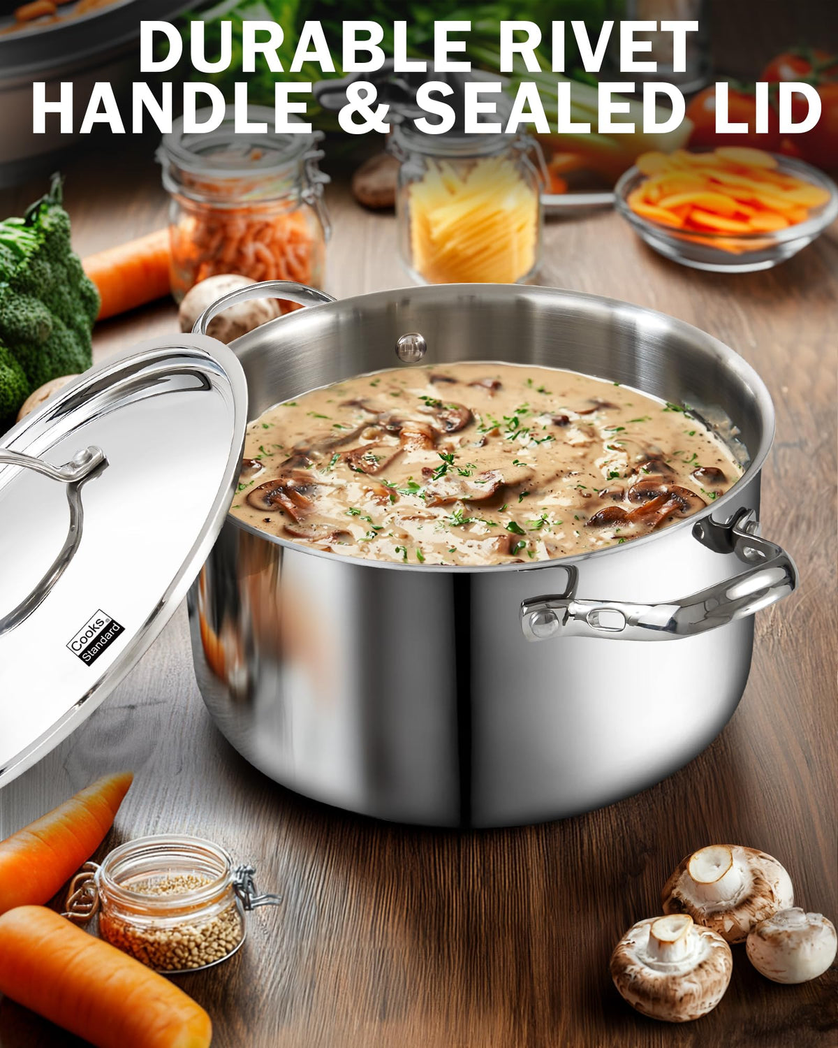 Stainless Steel 4-Quart Stockpots with Lid Z341699