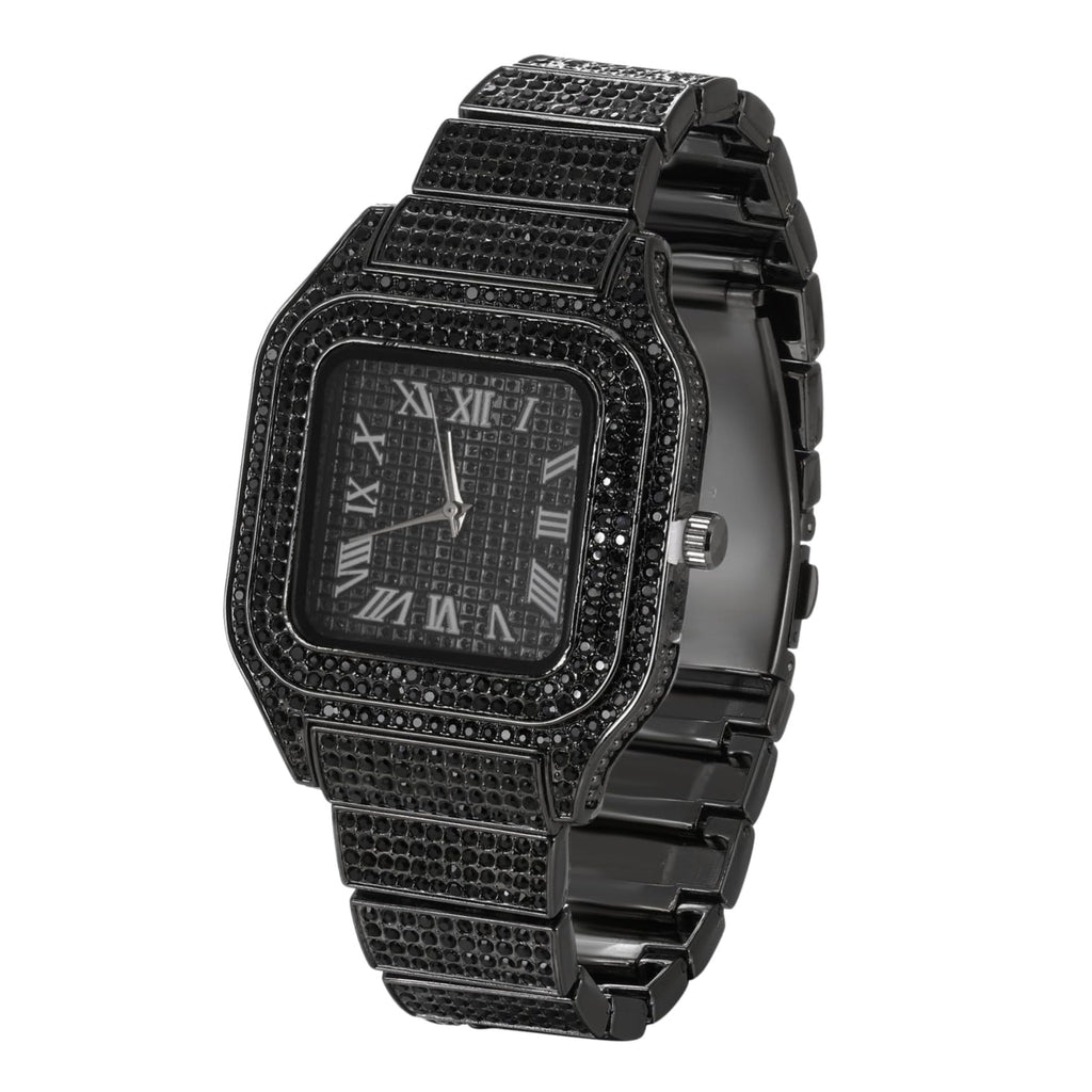Men's Watch with Cuban Link Chain J361