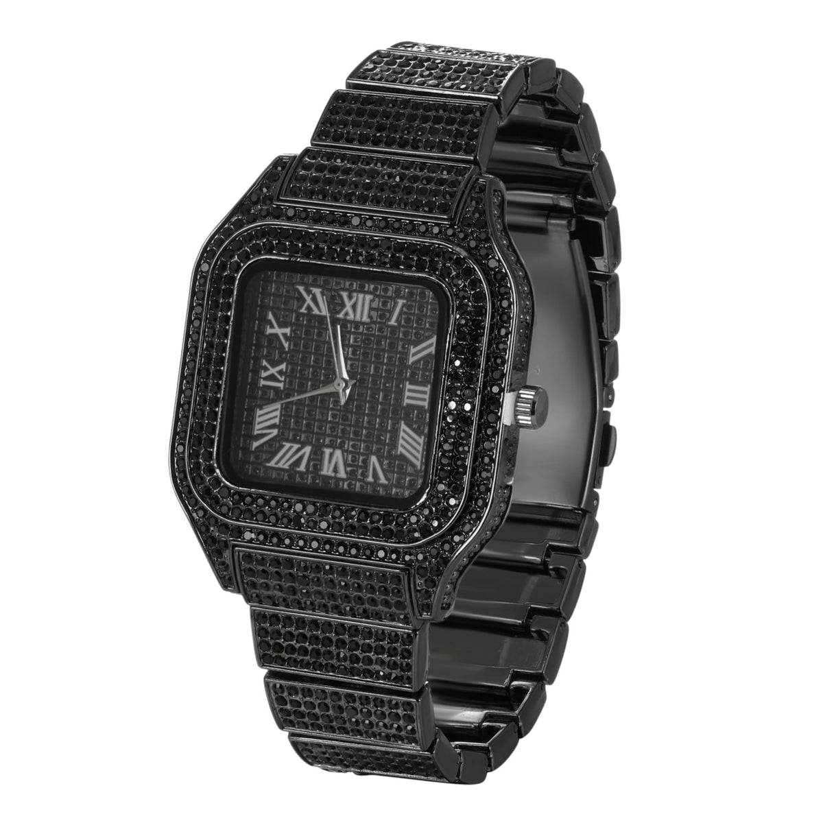 Men's Watch with Cuban Link Chain J361