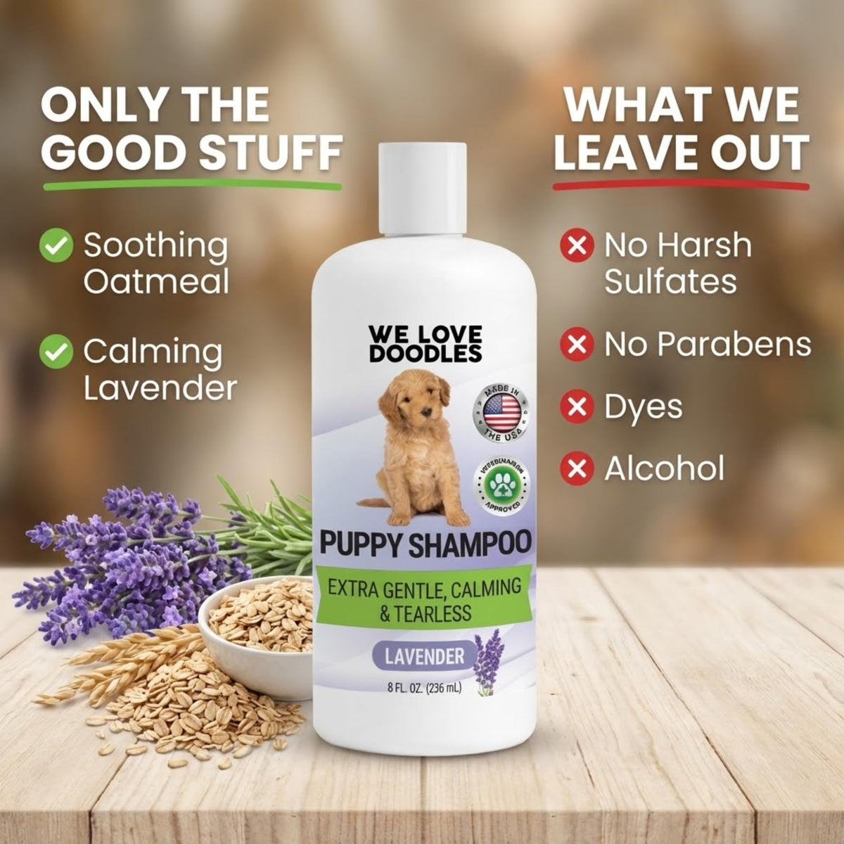 Tearless Hypoallergenic Puppy Shampoo & Conditioner 8 oz T850786