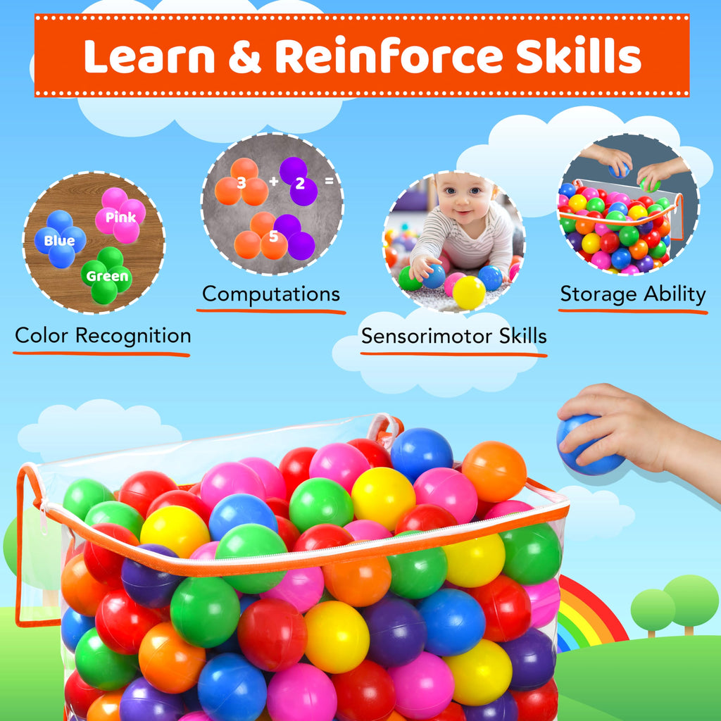 Ball Pit Balls with Reusable Storage Bag E278