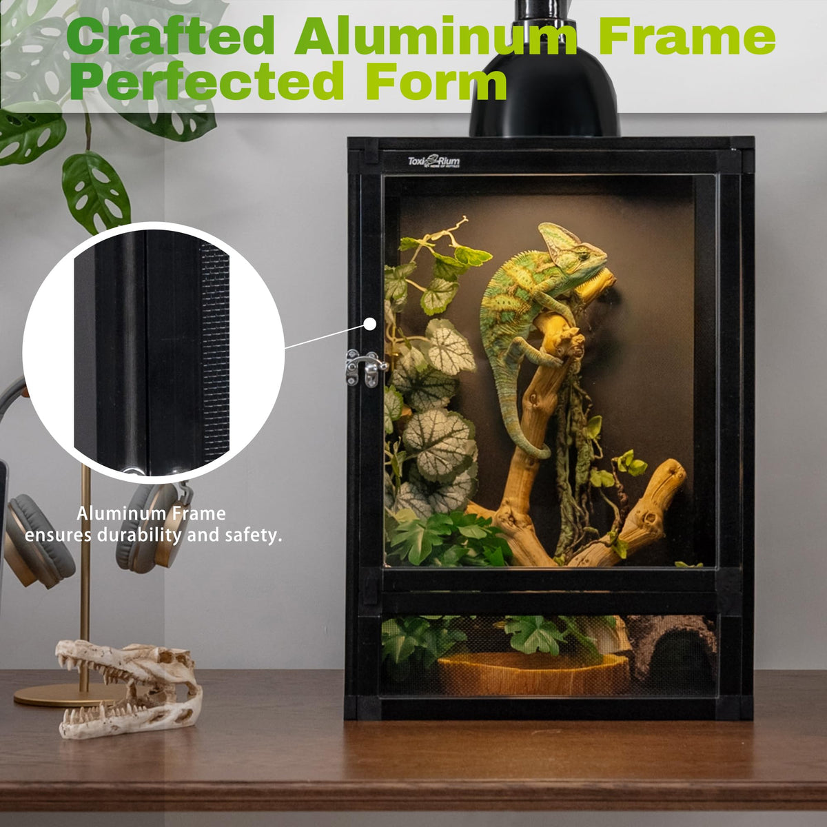 18"x18"x36" Aluminum Reptile Enclosure with Screen & Acrylic Doors I82861