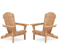Folding Wood Adirondack Chair Set of 2 F819041
