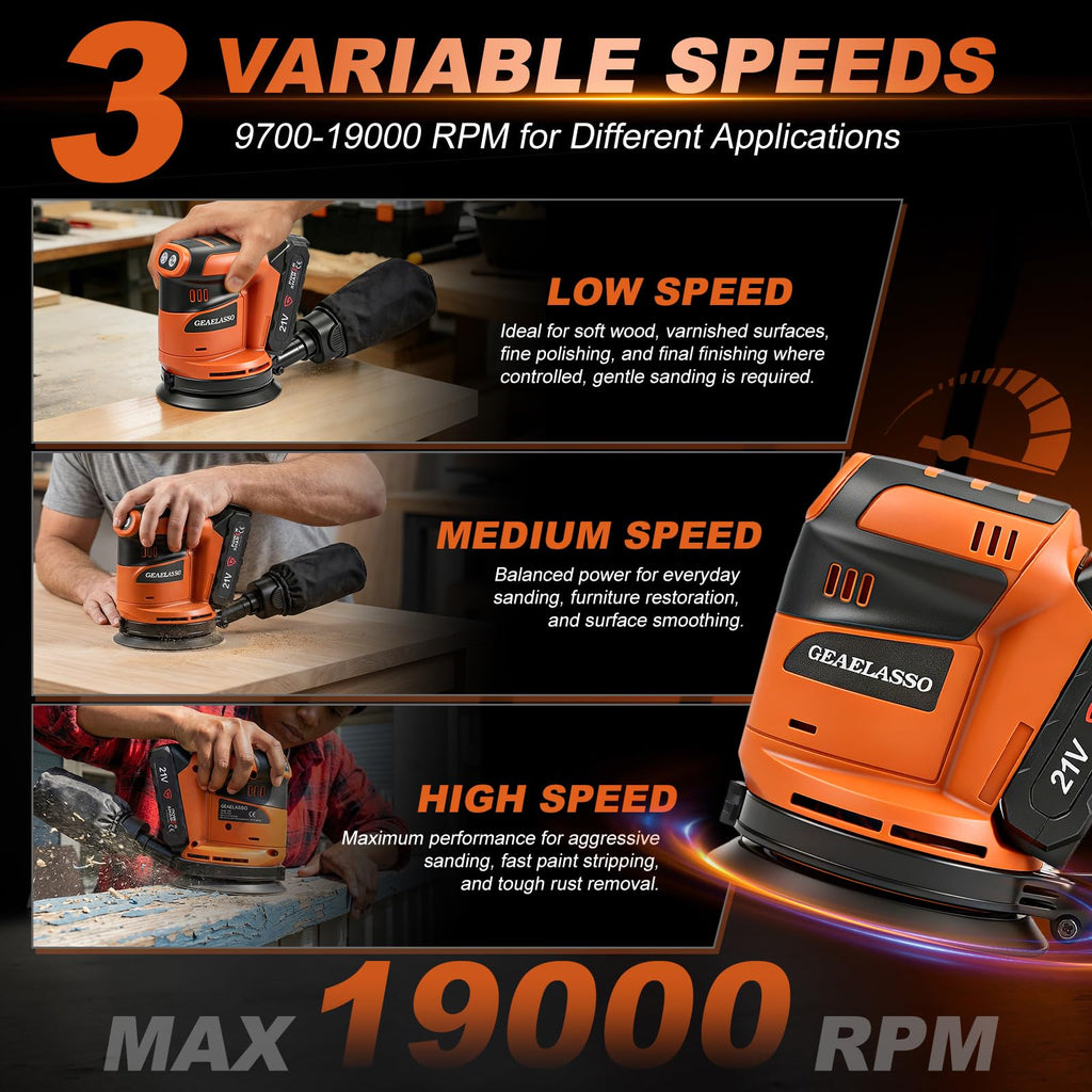 Cordless Random Orbital Sander 5 Inch A56475