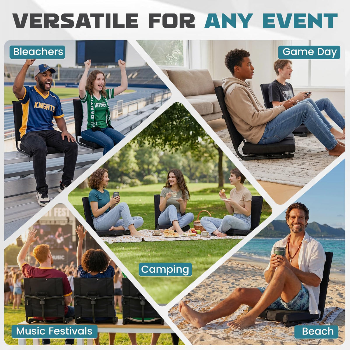 Folding Stadium Seat with Back Support H4584