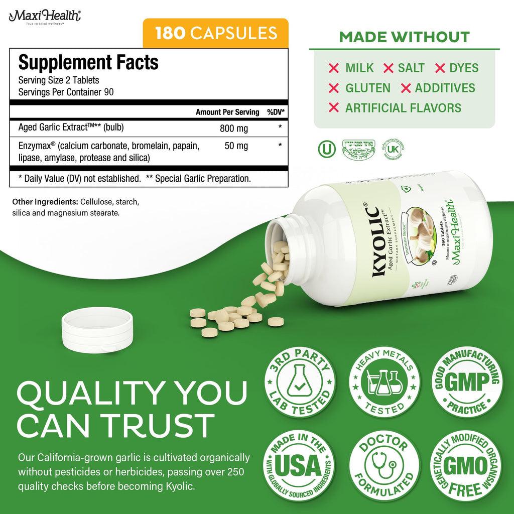 Aged Garlic Extract Supplement 180 Count R42757