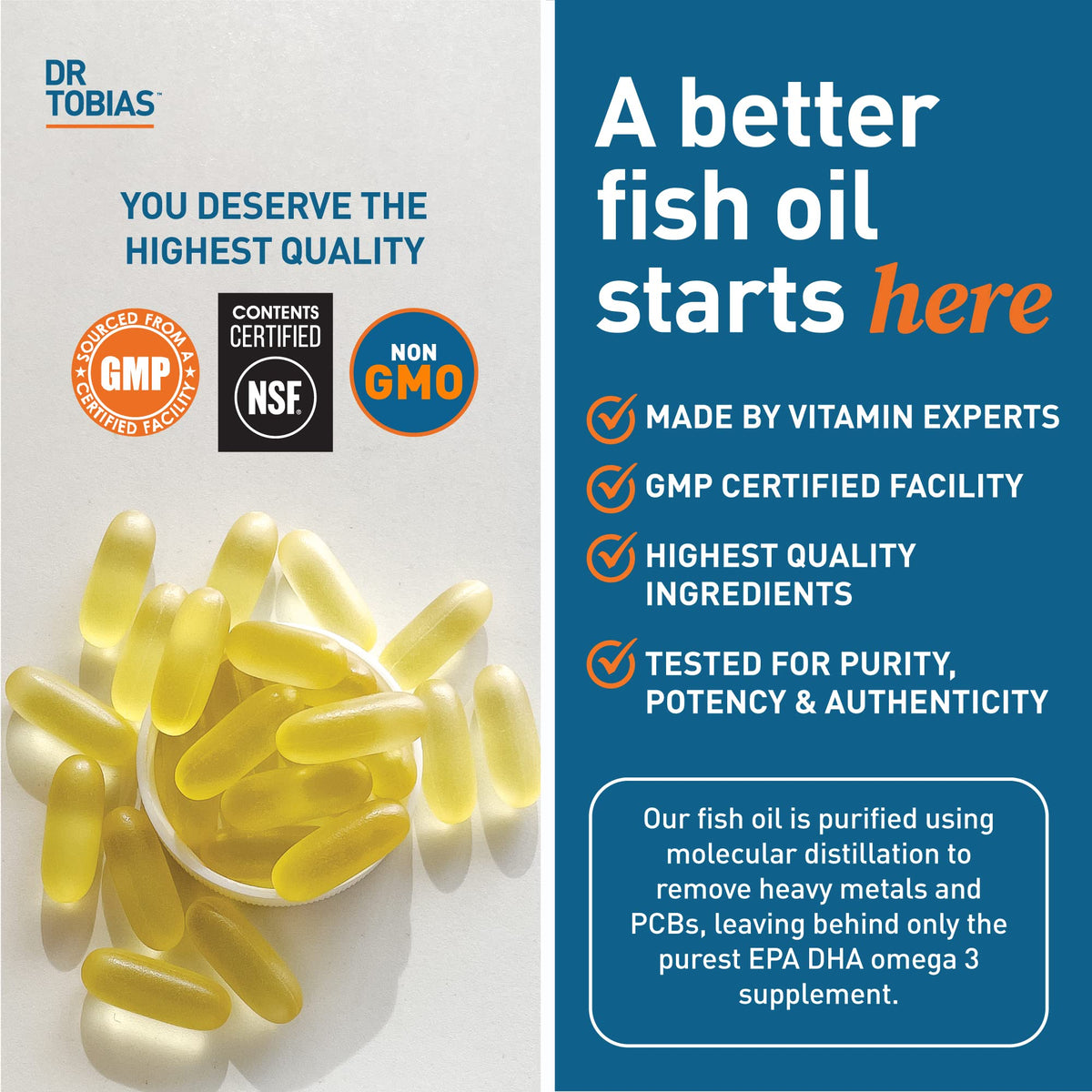 Omega 3 Fish Oil & Lung Health Supplements, 60 Capsules Y1454