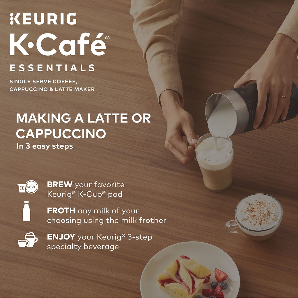 Single Serve Coffee, Latte and Cappuccino Maker, Black O104892