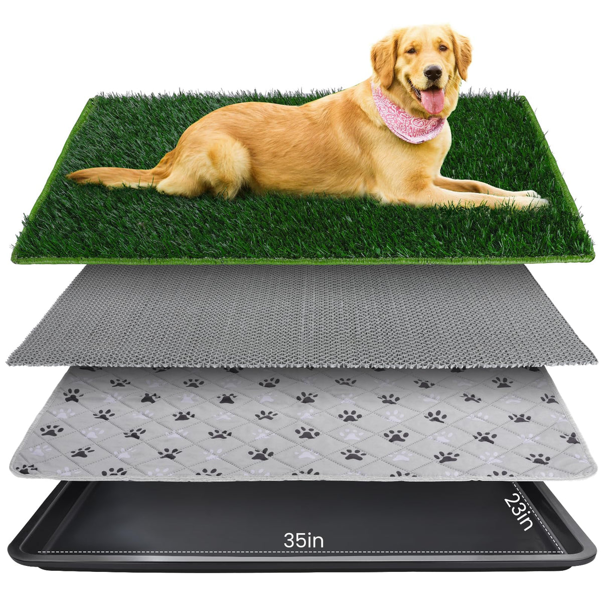 Artificial Grass Dog Potty Pad with Tray N4471