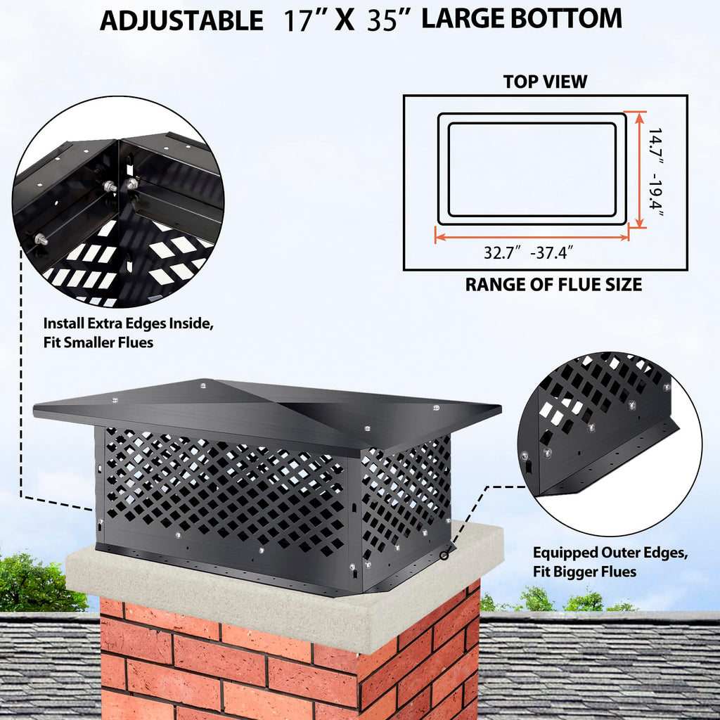 Black Alloy Steel Chimney Cap H531529