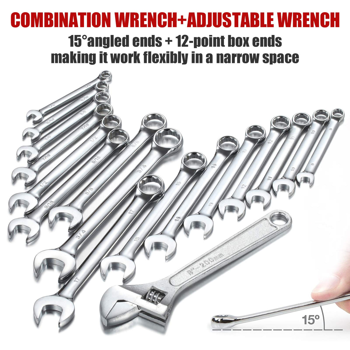 438-Piece Mechanics Tool Set with 3-Drawer Metal Box J85869