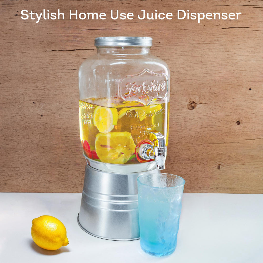 Glass Beverage Dispenser with Stand 1 Gallon X7018