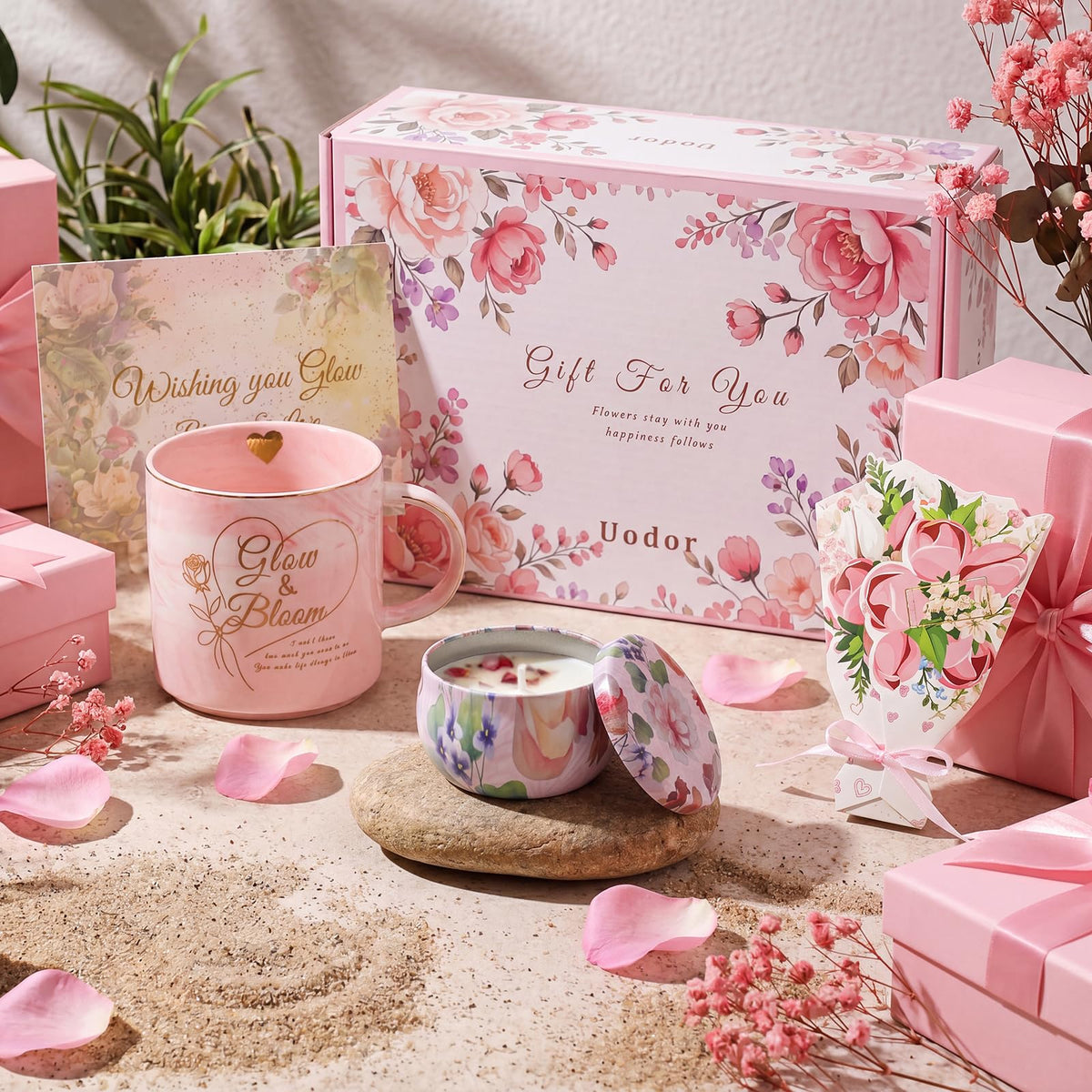 Pink Self Care Gift Basket J71539