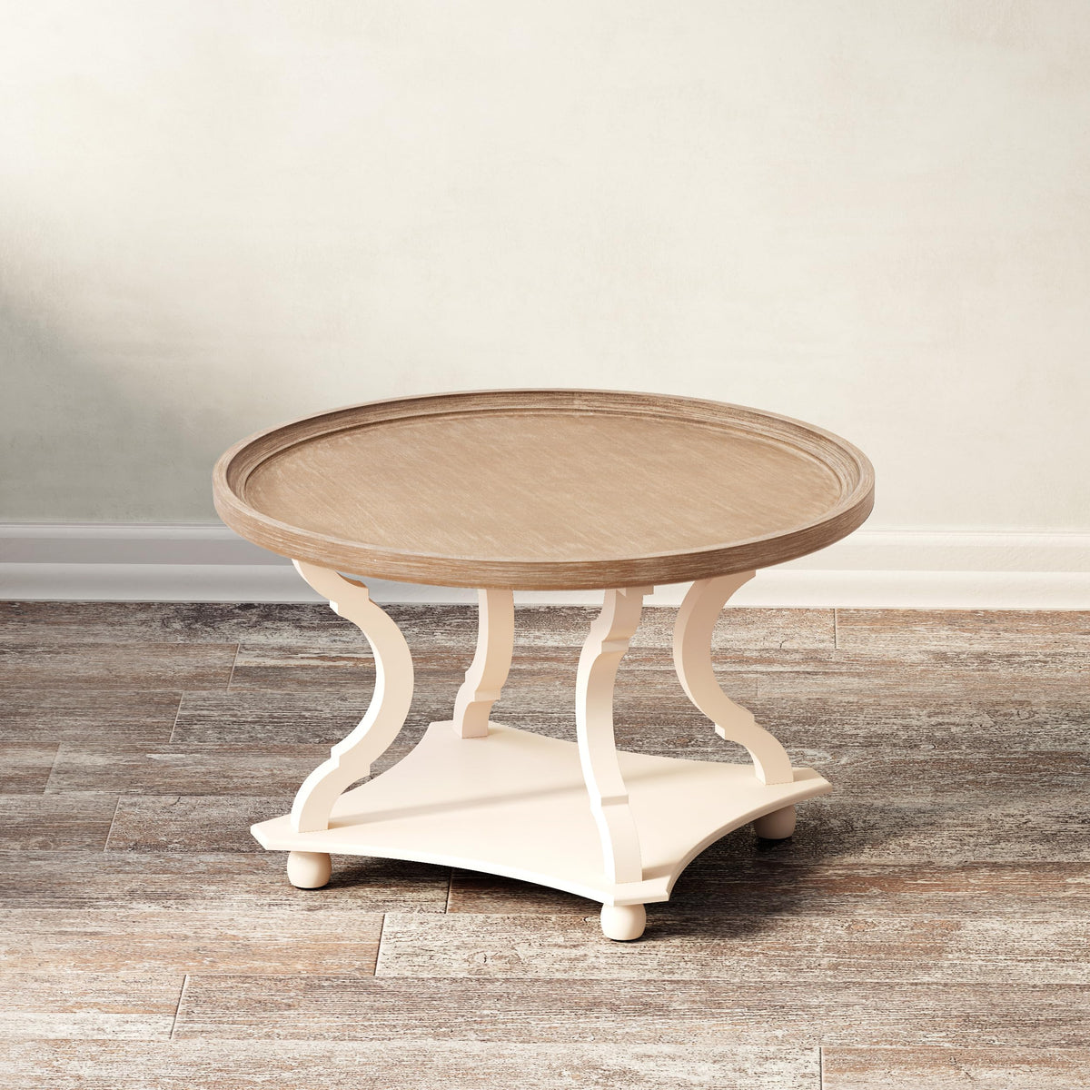 Round Wood Coffee Table Q891