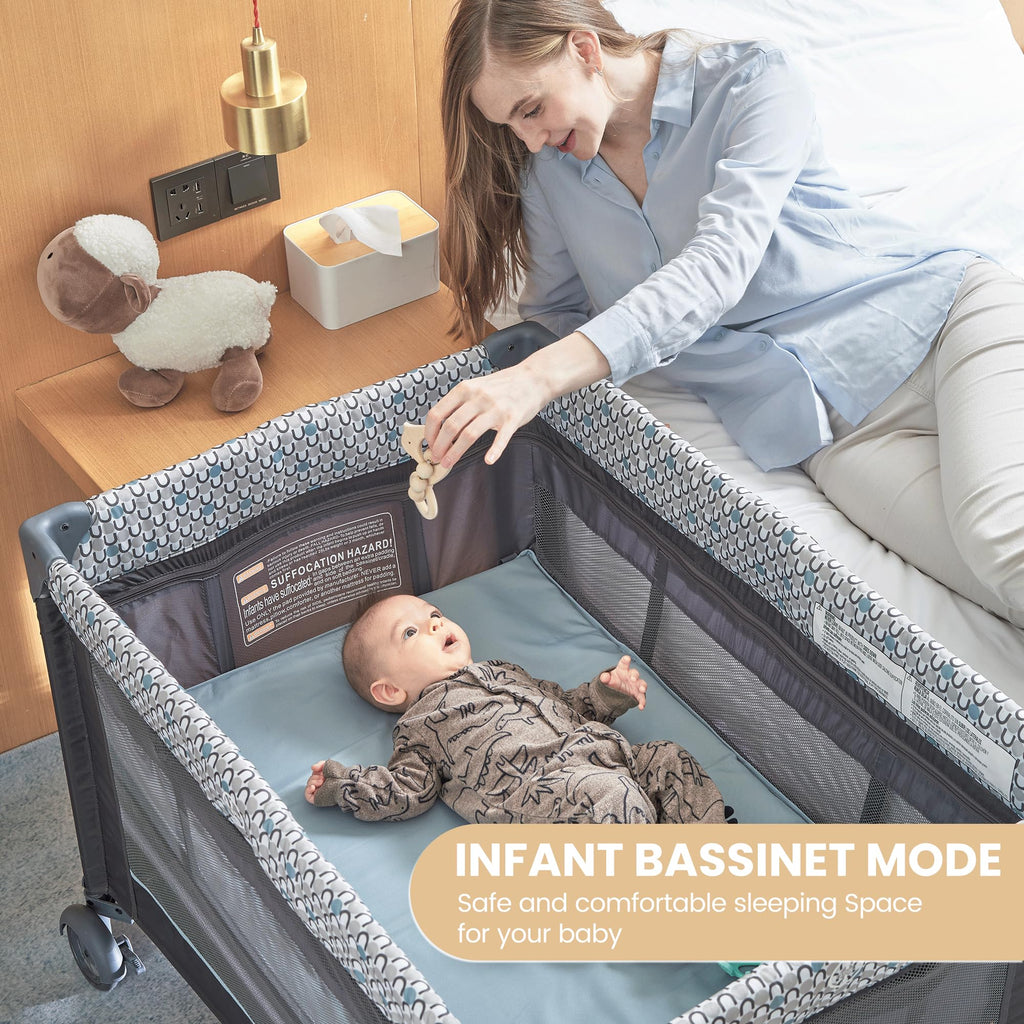 5 in 1 Foldable Baby Crib Playpen E694775
