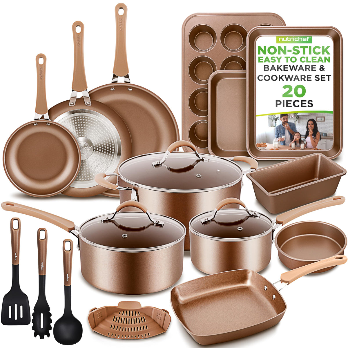20-Piece Non Stick Induction Cookware Set U2192
