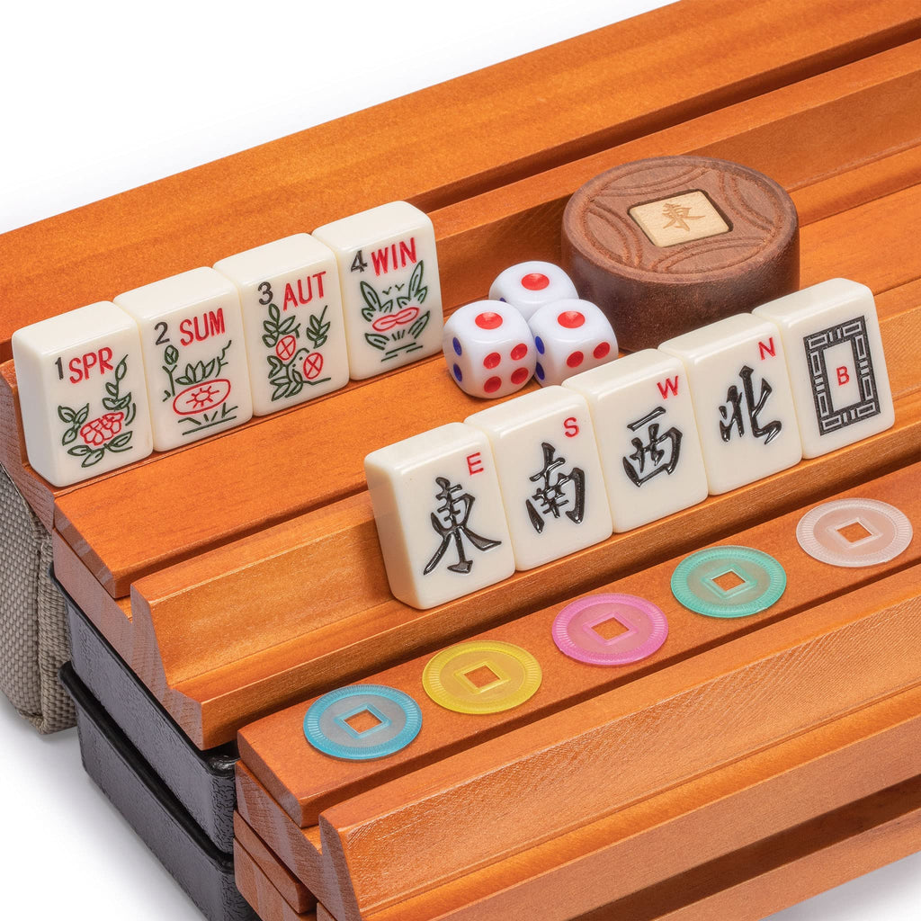 American Mahjong Set with Soft Case, Racks, Coins, Dice X335827