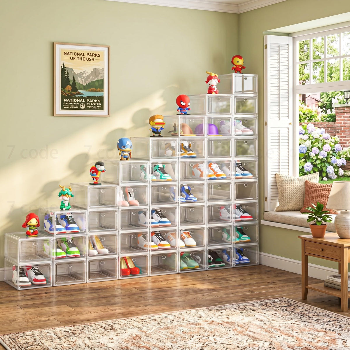 Clear Stackable Shoe Storage Box D3058