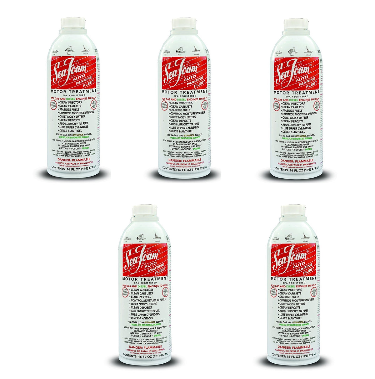 Sea Foam Motor Treatment 5 Pack 16 Ounce W143