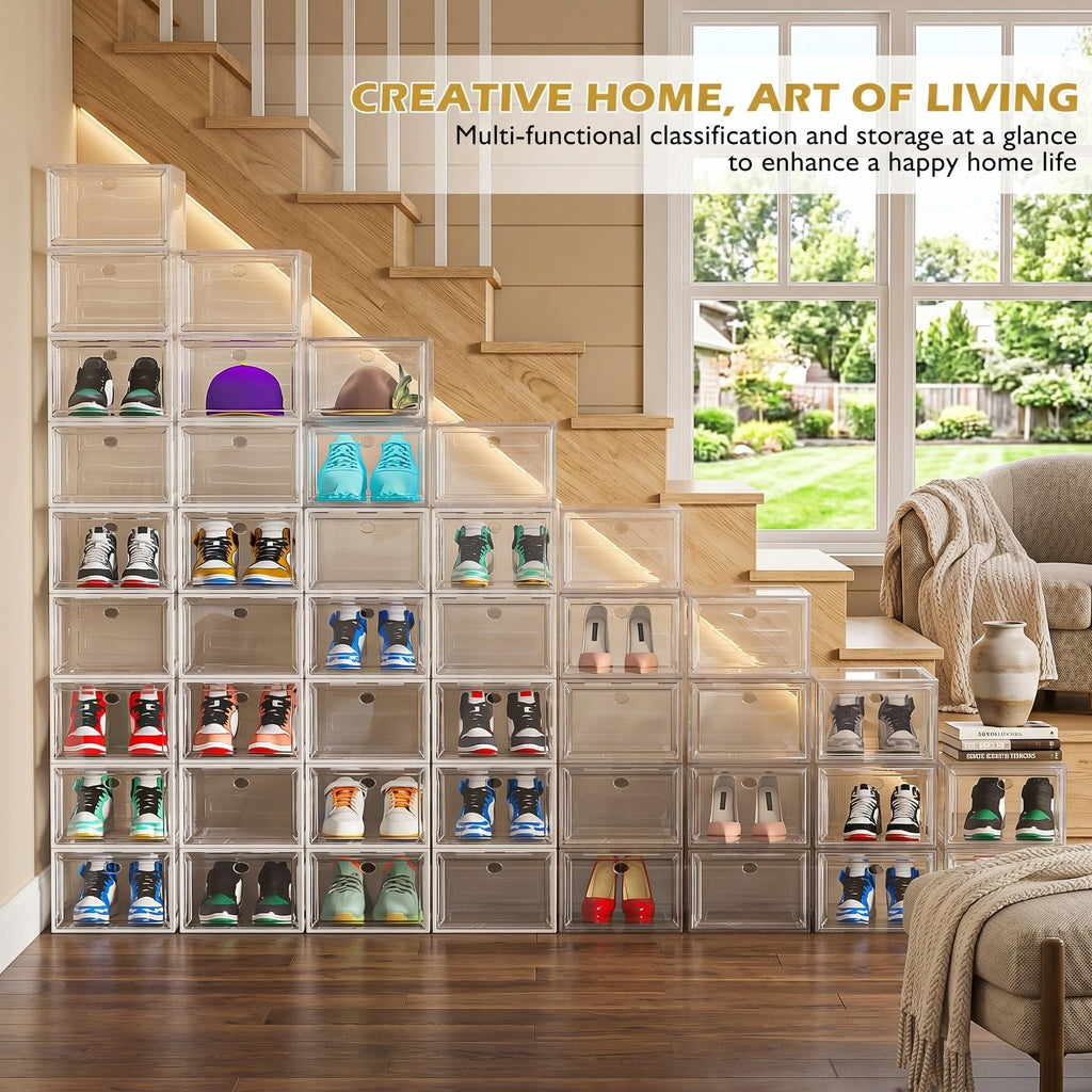 Clear Stackable Shoe Storage Box D3058